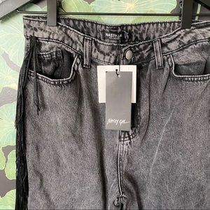 NastyGal Fringe Jeans